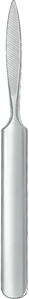 Bone file, acc. to Joseph, fine, 60 mm x 8 mm, length 16 cm