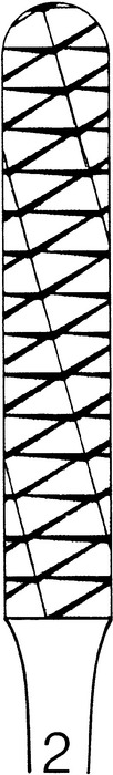 TC gold rasp, acc. to Maltz, figure 2, width 7 mm, length 21 cm - Image 2