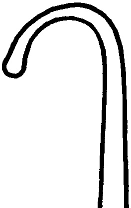 Nose wing hook, acc. to Lange, blunt, Ø 2 mm, 160°, length 23 cm - Image 2