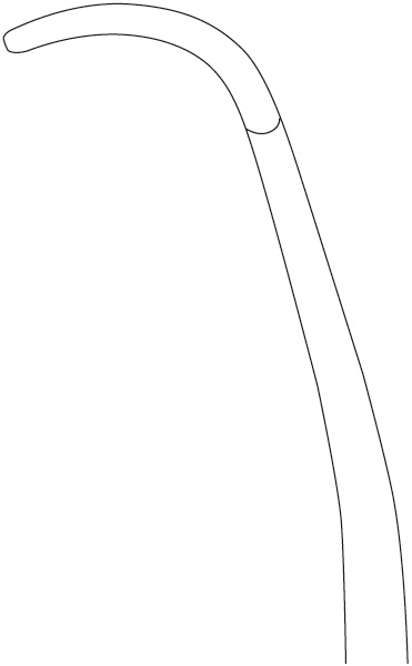 Adenoid curette, acc. to Beckmann, curved, figure 5, width 21 mm, length 21.5 cm - Image 2